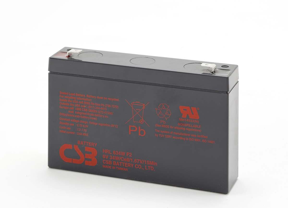 Batteria CSB HRL634W 6V - Clicca l'immagine per chiudere