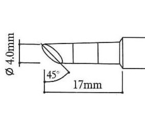 * DISCONTINUATO Punta per saldatore T-4C NERA *** * DISCONTINUATO Punta per saldatore T-4C NERA ***