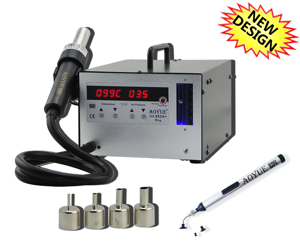 *DISCONTINUATO Aoyue 852A+ SMD-Rework Station SPEDIZIONE GRATIS *DISCONTINUATO Aoyue 852A+ SMD-Rework Station SPEDIZIONE GRATIS