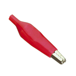 Pinza a coccodrillo L 44 mm. Guaina rossa