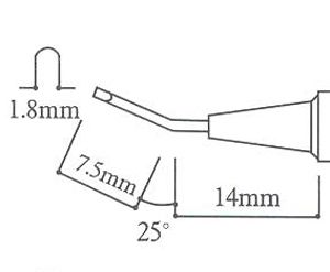 Punta per saldatore Aoyue T-1.8H - Clicca l'immagine per chiudere