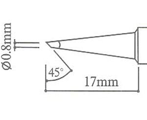 Punta per saldatore T-0.8C - Click Image to Close