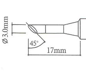 Punta per saldatore T-3C