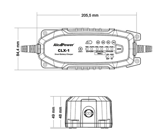 CLX-1 3.8A 6/12V 1,2-120Ah Pb & LiFePO4