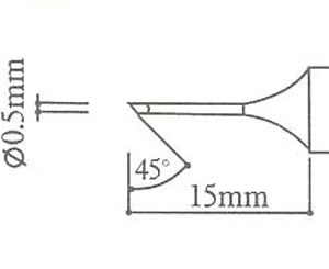 Punta per saldatore Aoyue T-0.5C Punta per saldatore Aoyue T-0.5C