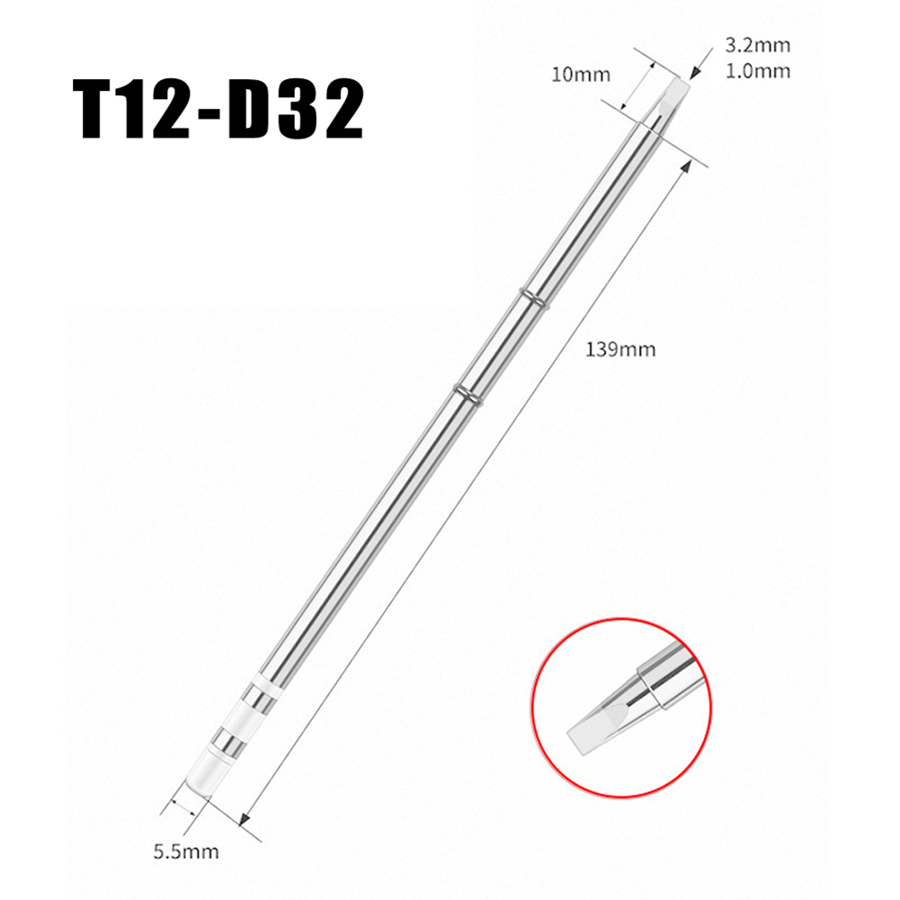 Punta per saldatore lead free con resistenza, D32