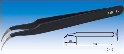 Pinzetta antistatica ESD 15 - Clicca l'immagine per chiudere