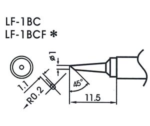 Punta Aoyue WQ-1BC - Clicca l'immagine per chiudere