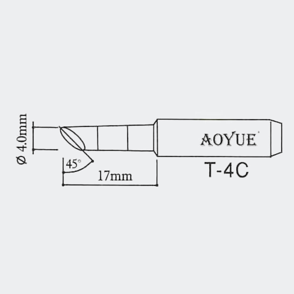 Punta per saldatore Aoyue T-4C - Click Image to Close