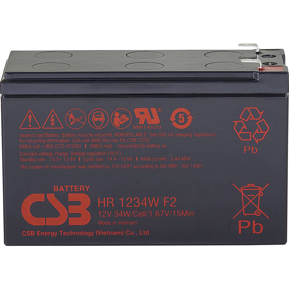 Batteria CSB HR1234W 12V 9Ah