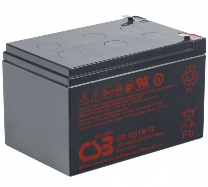 Batteria CSB HR1251W 12V - Clicca l'immagine per chiudere