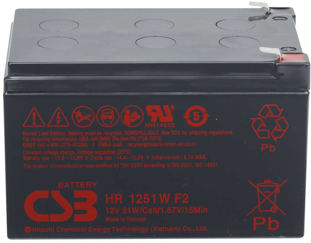 Batteria CSB HR1251W 12V - Clicca l'immagine per chiudere