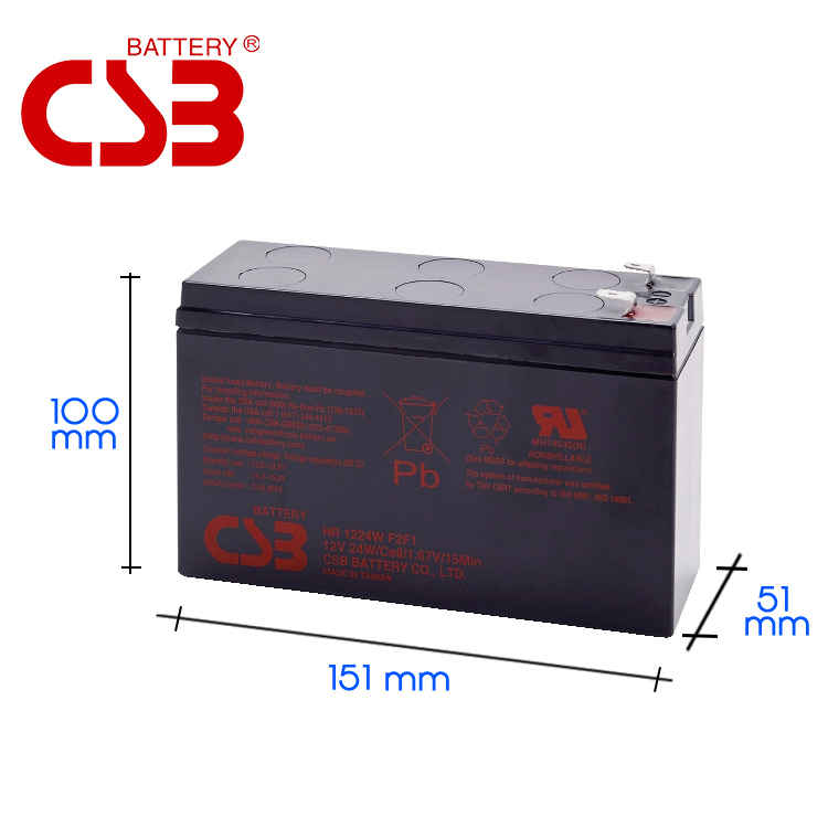 Batteria CSB HR1224W 12V