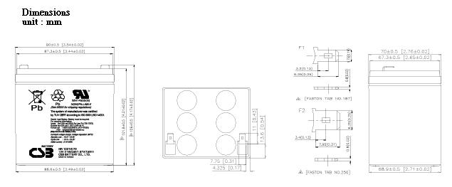 Batteria CSB HR1221W 12V - Clicca l'immagine per chiudere