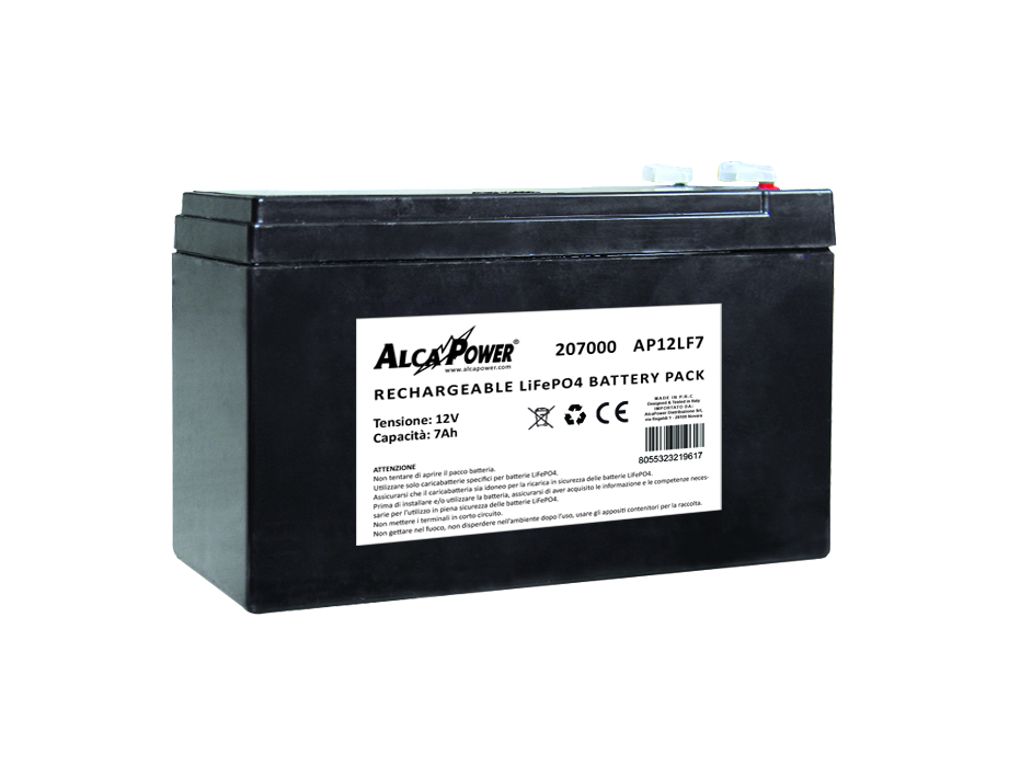 Batteria Ricaricabile Litio Ferro Fosfato 12V 7Ah Batteria Ricaricabile Litio Ferro Fosfato 12V 7Ah