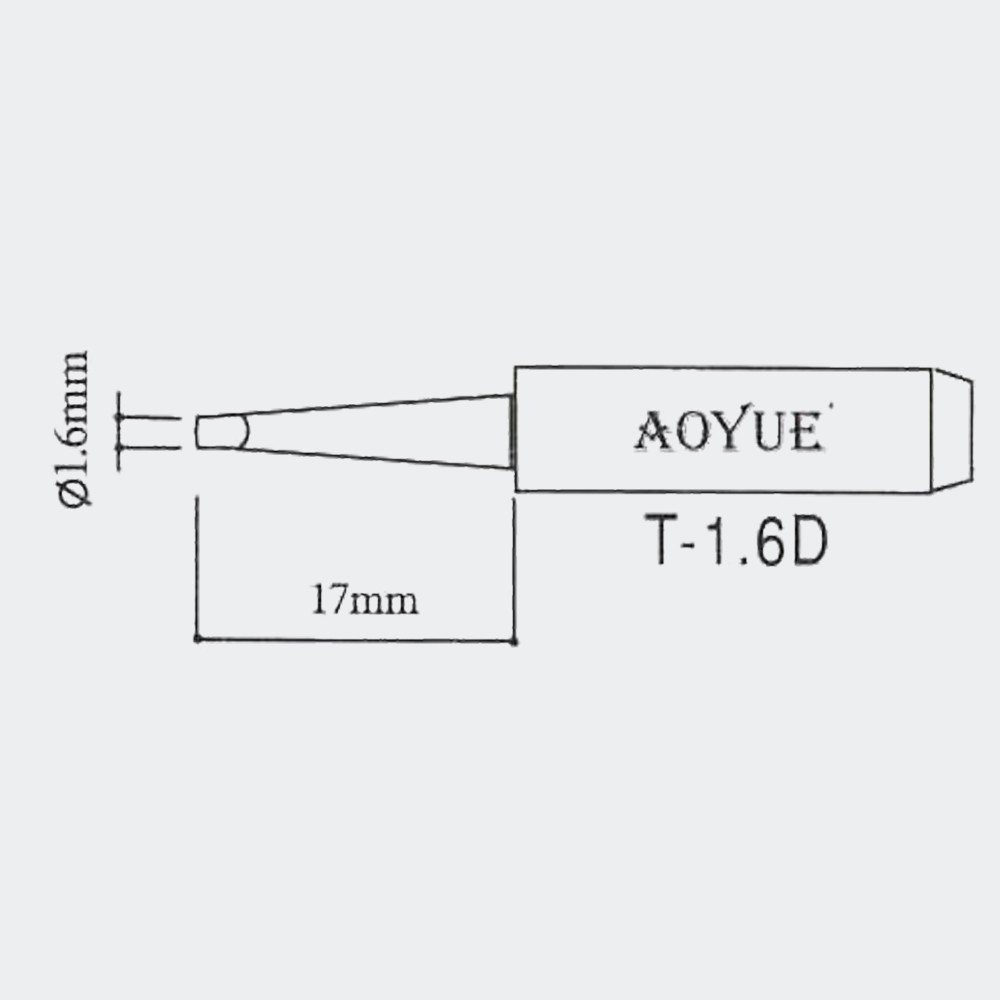 Punta per saldatore Aoyue T-1.6D - Clicca l'immagine per chiudere