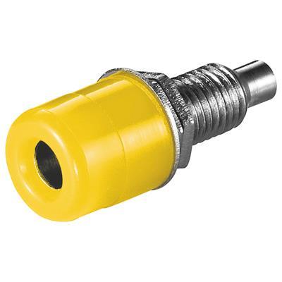 Boccola a banana 4mm dado di accoppiamento GIALLO