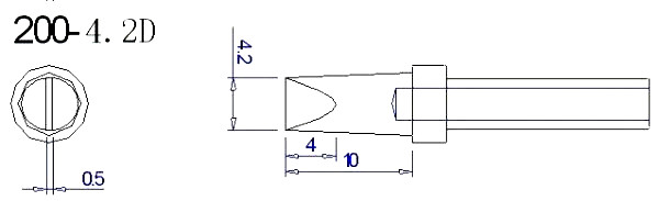 Punta per saldatore Quick 200-4.2D - Clicca l'immagine per chiudere