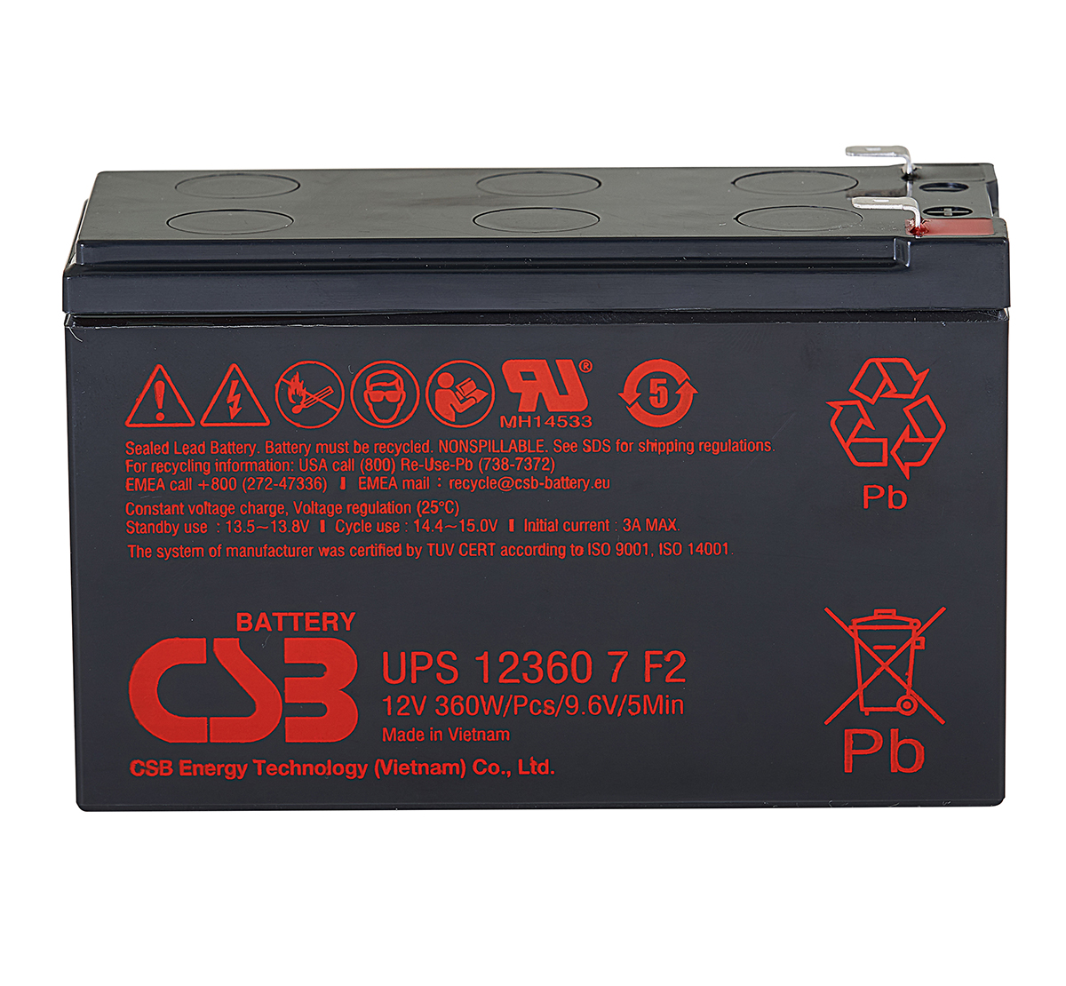 Batteria CSB UPS12360 7 12V - Click Image to Close