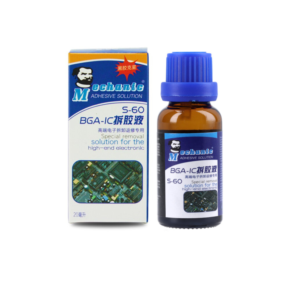 BGA IC Chip Adesive Removing Liquid 20ml S60 - Clicca l'immagine per chiudere