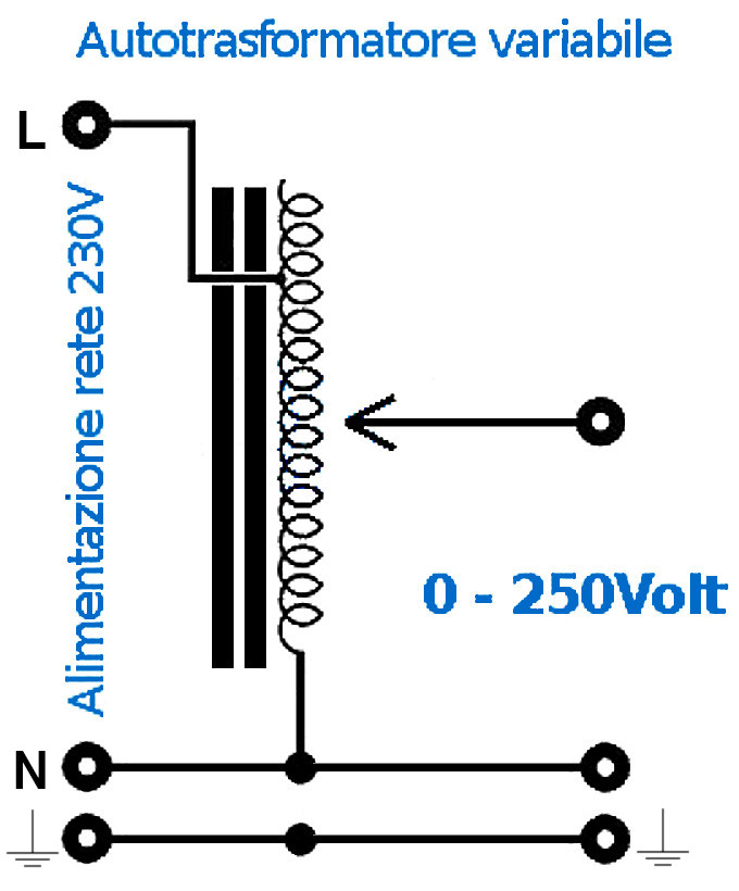 TRASF. VARIABILE POTENZA 2000VA NO FUSE