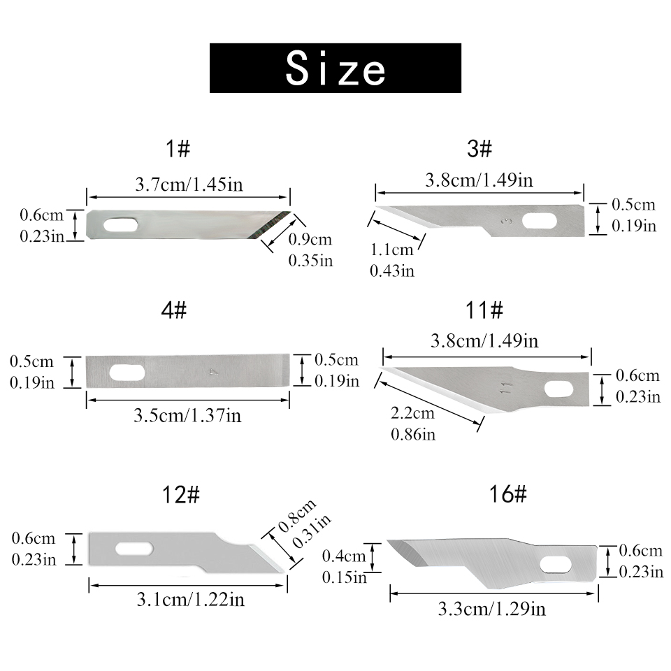 Lame per utensile da taglio #16 (5pz) Lame per utensile da taglio #16 (5pz)