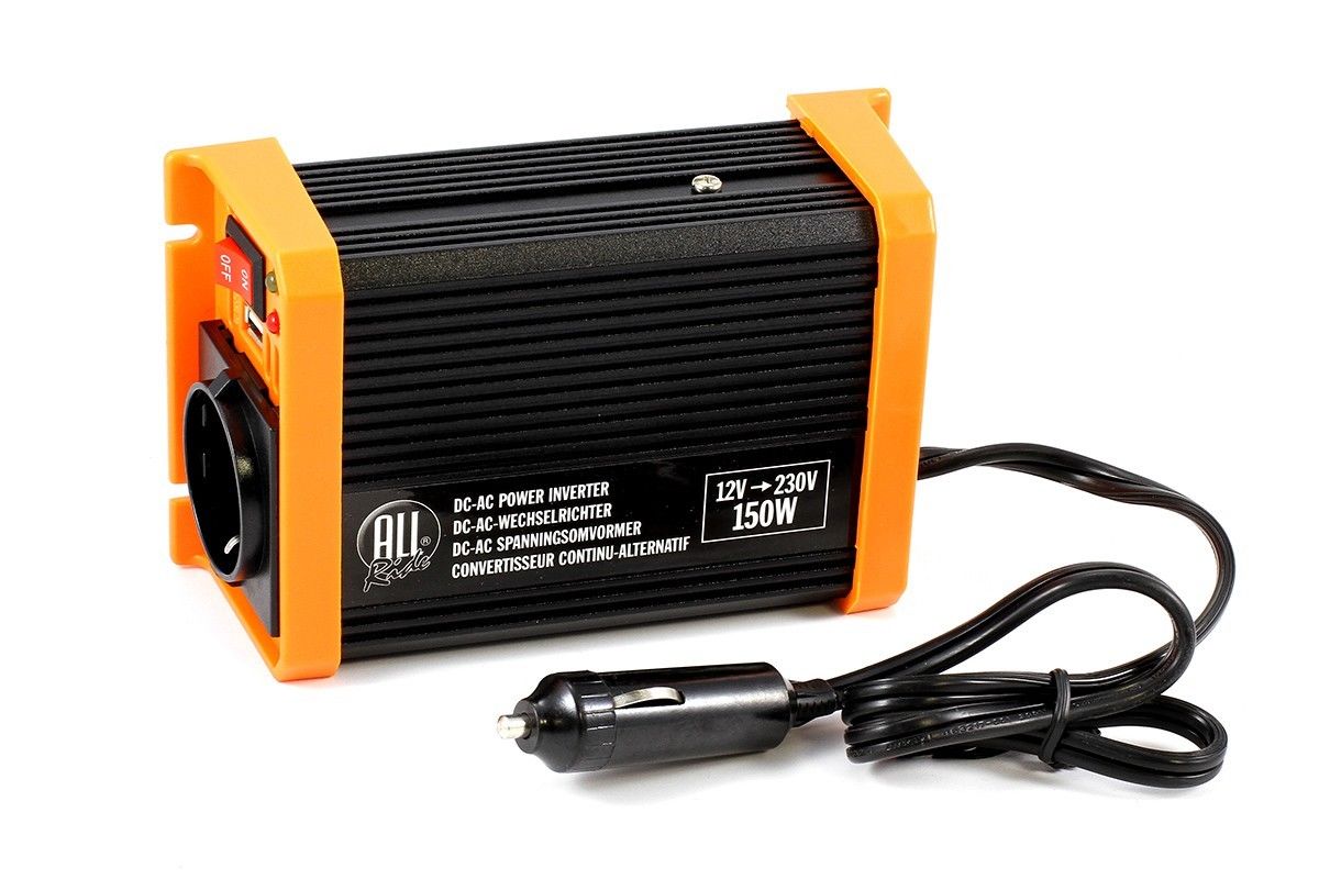 Inverter da auto 12V DC 230V AC 150W con uscita USB All Ride - Clicca l'immagine per chiudere