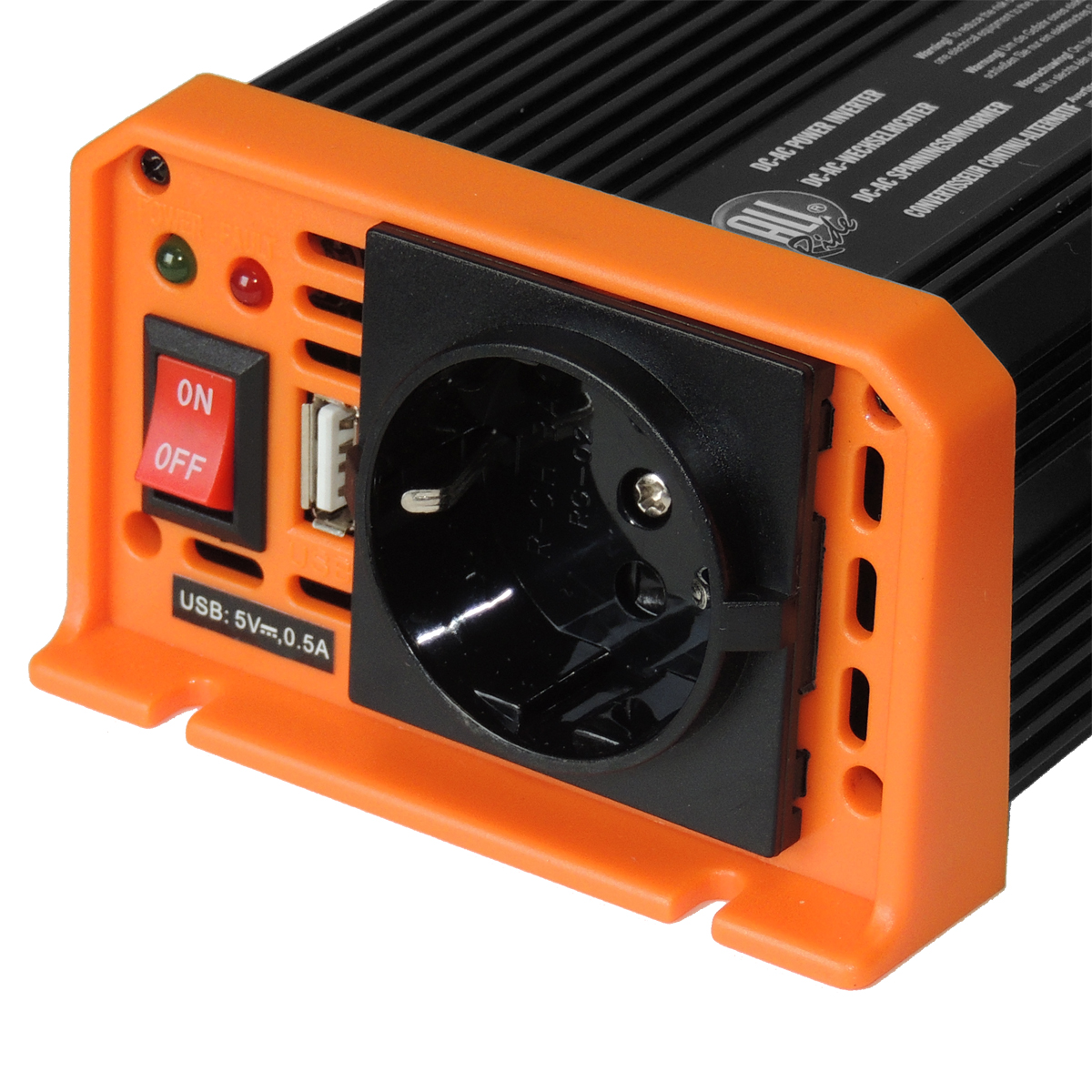 Inverter da auto 12V DC 230V AC 150W con uscita USB All Ride - Clicca l'immagine per chiudere