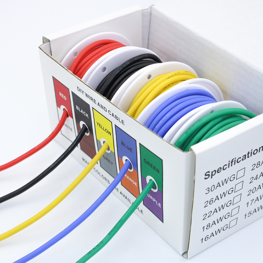 Filo di Silicone 5 colori in Kit 30AWG - Click Image to Close